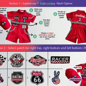 Disfraz de coche de carreras para niños pequeños - Traje de cumpleaños de coche de carreras - Mono de carreras para niños - Regalo para bebé niño - Disfraz de Halloween imagen 9
