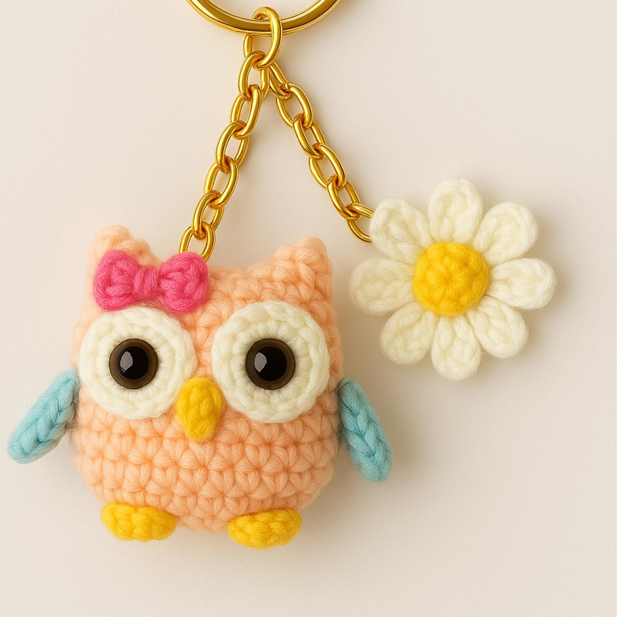 Crochet Owl Keychain Pattern: Amigurumi with Daisy (PDF Pattern)