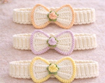 Crochet Baby Headband Pattern, Bow & Flower (PDF)