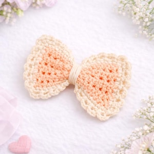 Crochet Lace Bow Pattern: Pastel Keychain, Bag Charm (Digital PDF)