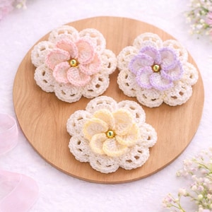 Crochet Flower Applique Pattern: Lace Floral Design (PDF Tutorial)