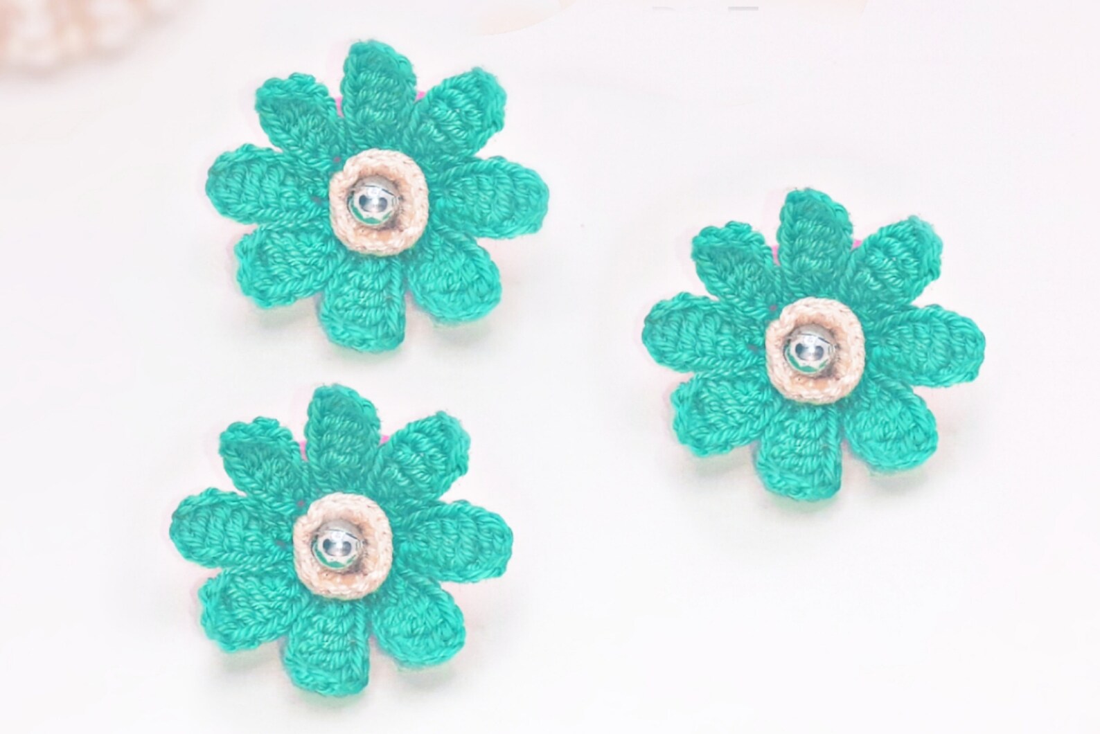 Quick and Easy Crochet Pattern. Crochet Small Flower Applique. Etsy