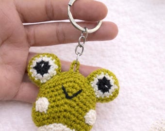 Crochet Frog Keychain Pattern | Amigurumi Bag Charm (PDF)