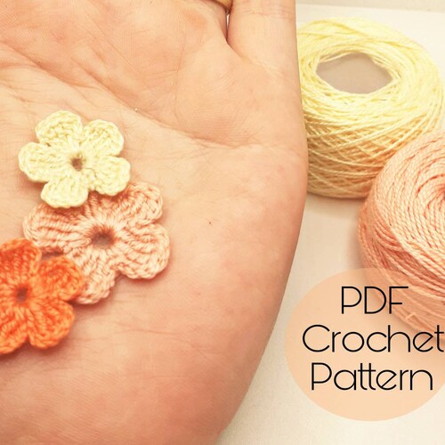 Crochet Pattern Mini Flower Etsy