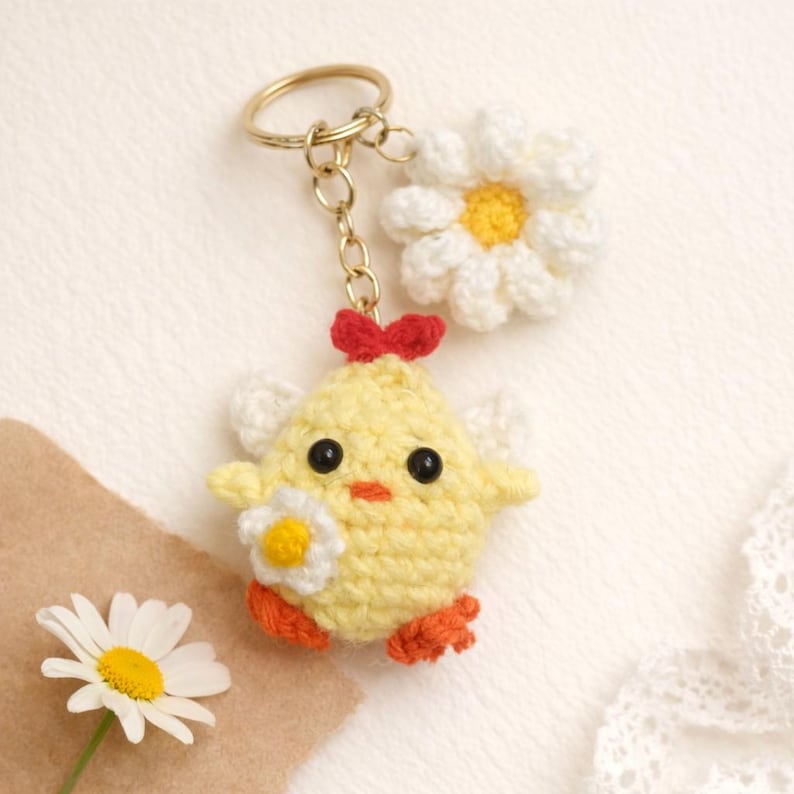Mini Crochet Chick Pattern | Beginner Amigurumi, Easter Keychain (PDF ...