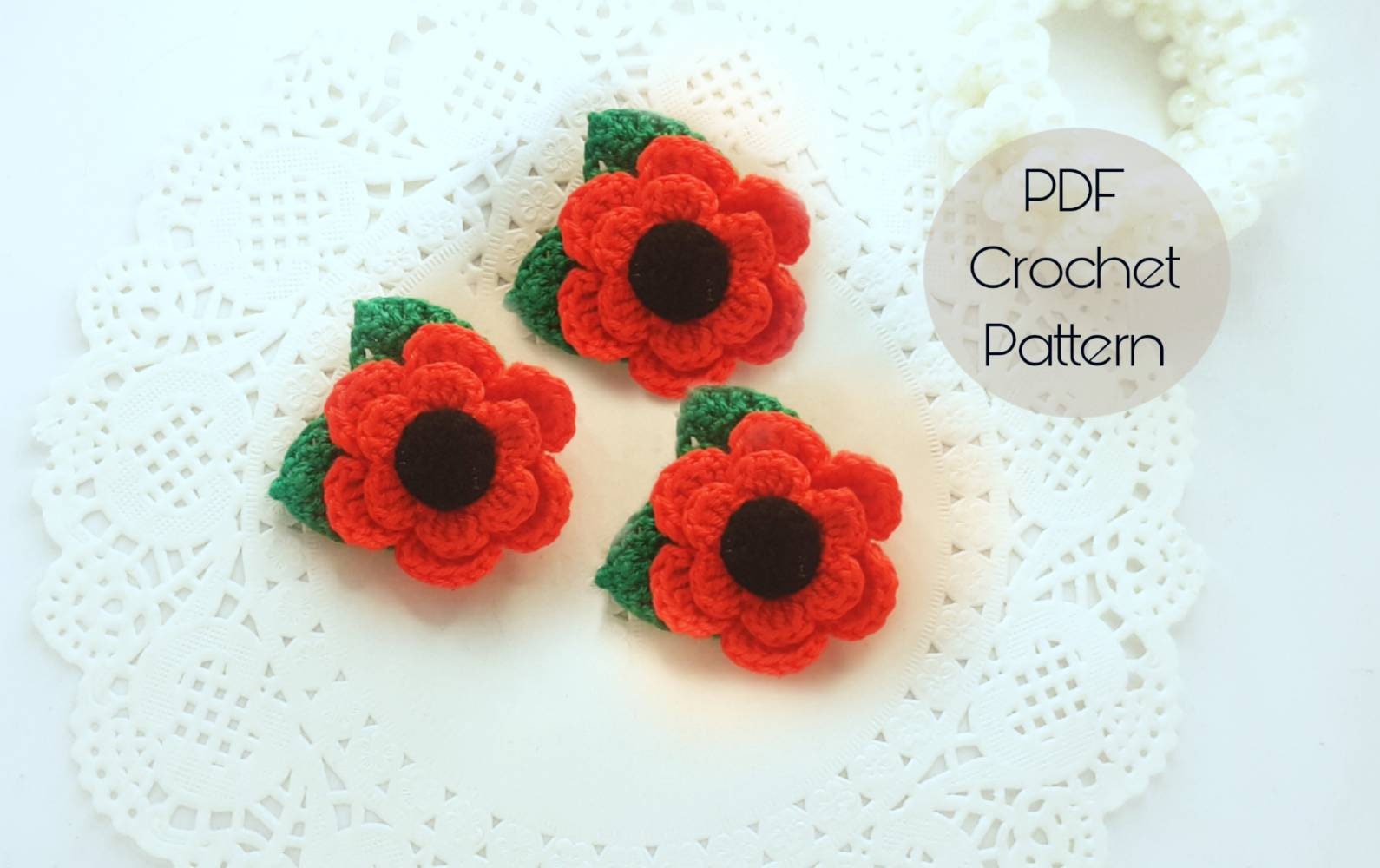 Picking Poppies Wool Applique Pattern - 816193002185