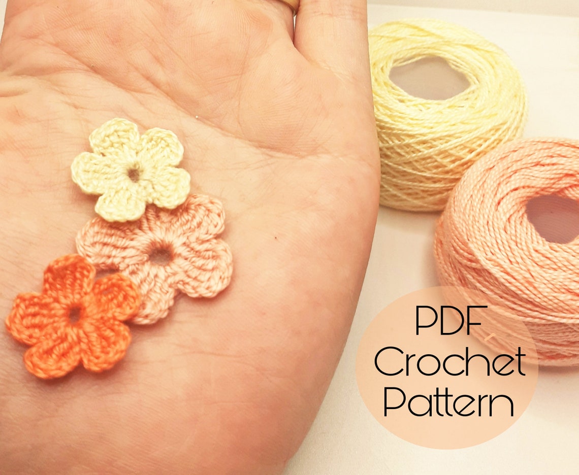 8 Mini Flowers to Crochet. Sunflower Daisy Rose and More. Etsy