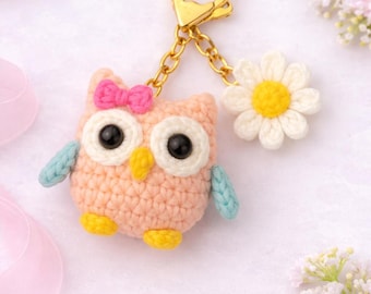 Crochet Owl Keychain Pattern: Amigurumi with Daisy (PDF Pattern)