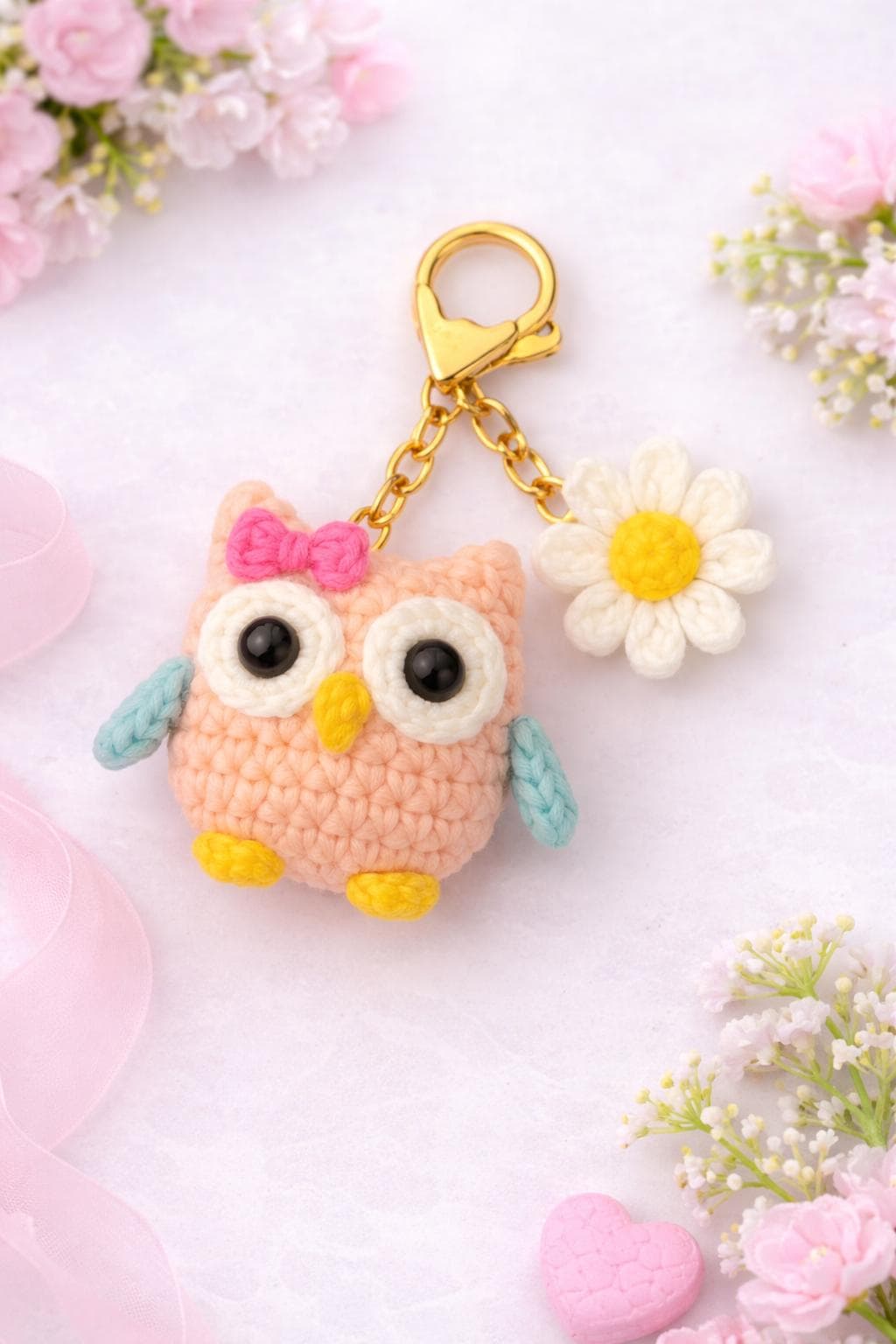 ふくろうのキーホルダー　ハンドメイド フクロウのキーホルダー - Etsy 日本