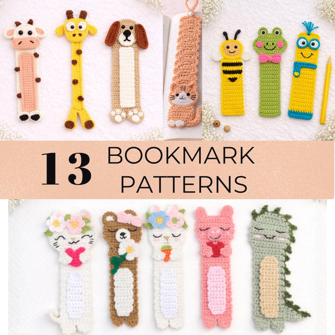 13 Animal Crochet Bookmark Patterns – Beginner Friendly (PDF Pattern ...