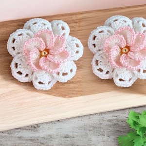 Mönster för virkade blommor: Blommönster i spets (PDF-handledning) bild 5