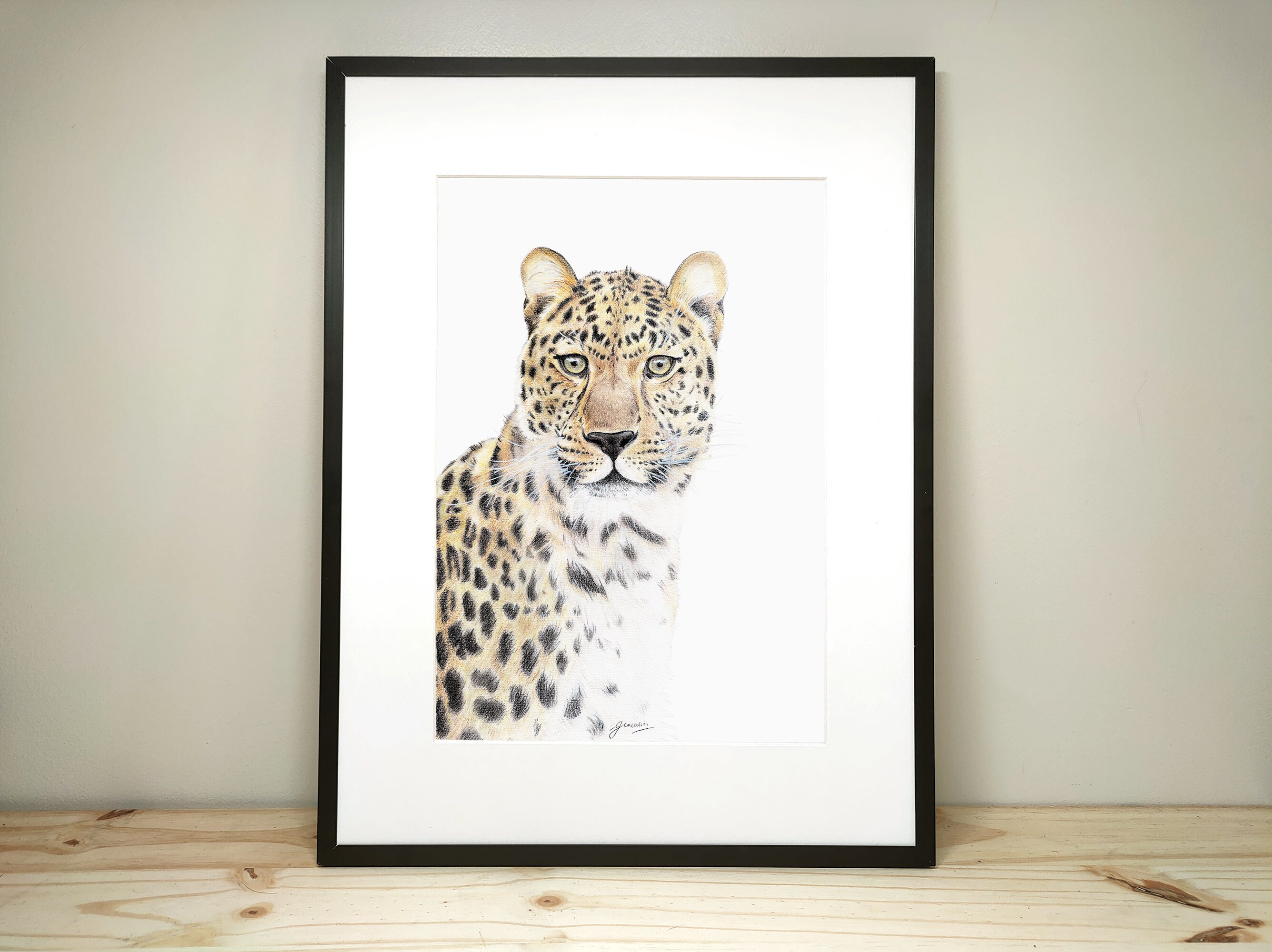 Illustration Léopard, Impression d'art A4, Affiche Pour Décoration