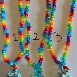 Mlp Kandi Necklaces. Multiple styles. Rave EDM EDC Rainbow PLUR Festival Pride Brony image 9