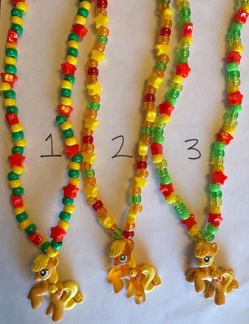 Mlp Kandi Necklaces. Multiple styles. Rave EDM EDC Rainbow PLUR Festival Pride Brony image 5