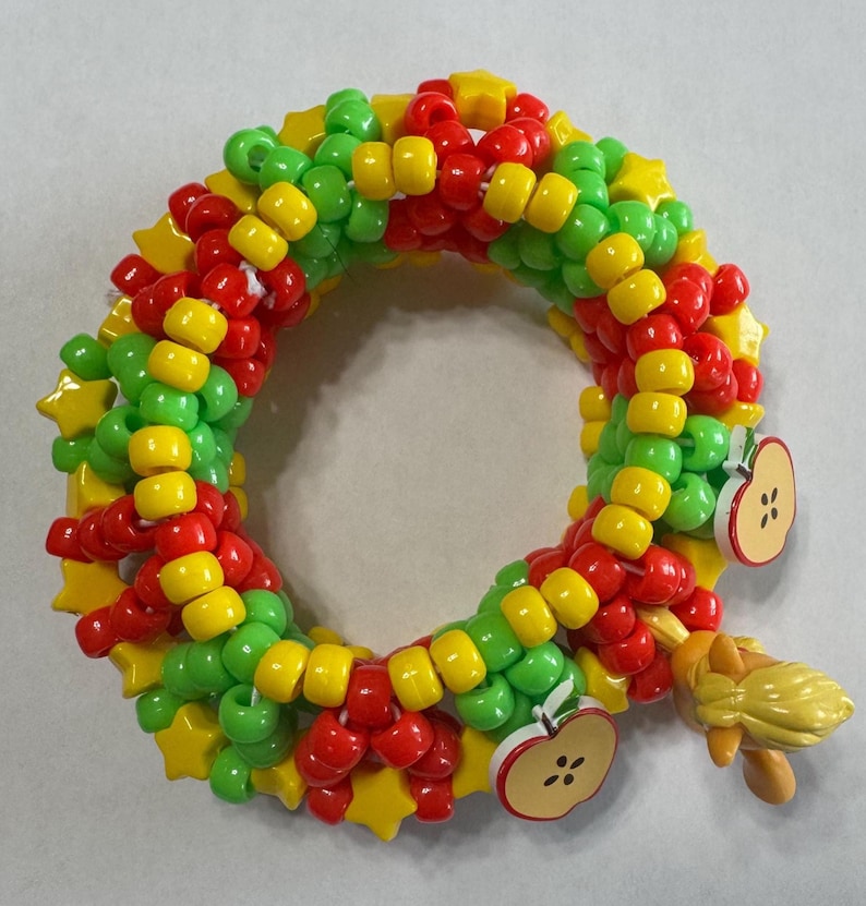 Pulsera Pony Kandi MLP: Joyería EDM para festivales rave Apple