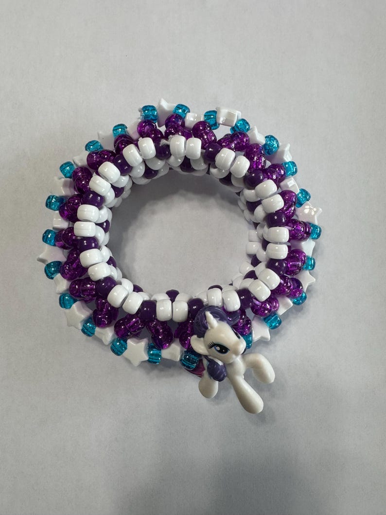 Pulsera Pony Kandi MLP: Joyería EDM para festivales rave Diamond Glitter