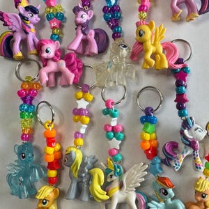 Mlp Kandi Keychains. Multiple styles. Rave EDM EDC Rainbow PLUR Festival Pride Brony