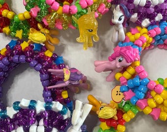 MLP Pony Kandi Cuff Bracelet: Rave Festival EDM Jewelry
