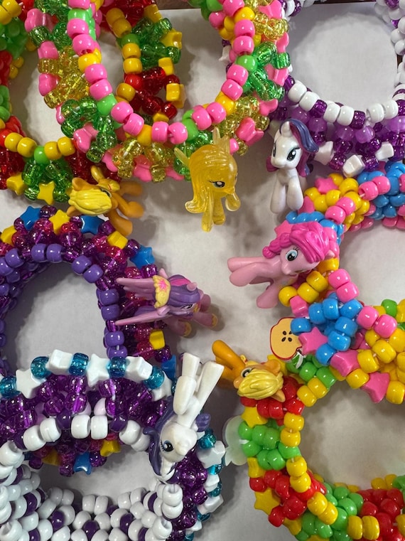 MLP Pony Kandi Cuff Bracelet: Rave Festival EDM Jewelry