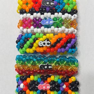 EDC Kandi Manschettarmband. Elektrisk Daisy Carnival. Rainbow Plur Rave Rolig Tillbehör Festival EDM