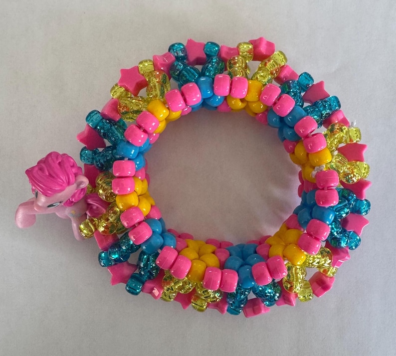 Pulsera Pony Kandi MLP: Joyería EDM para festivales rave Glitter Party Time
