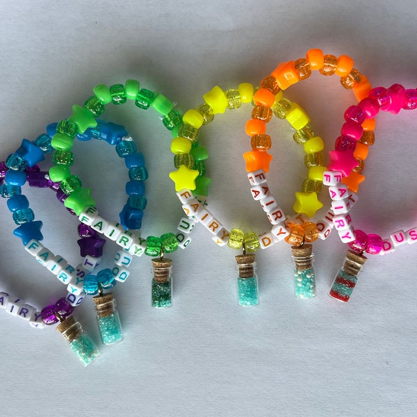 Fairy Dust Rainbow Kandi Single Bracelet. EDM EDC Rainbow Plur Rave Accessory Ultra Festival Electric Rave Sparkle