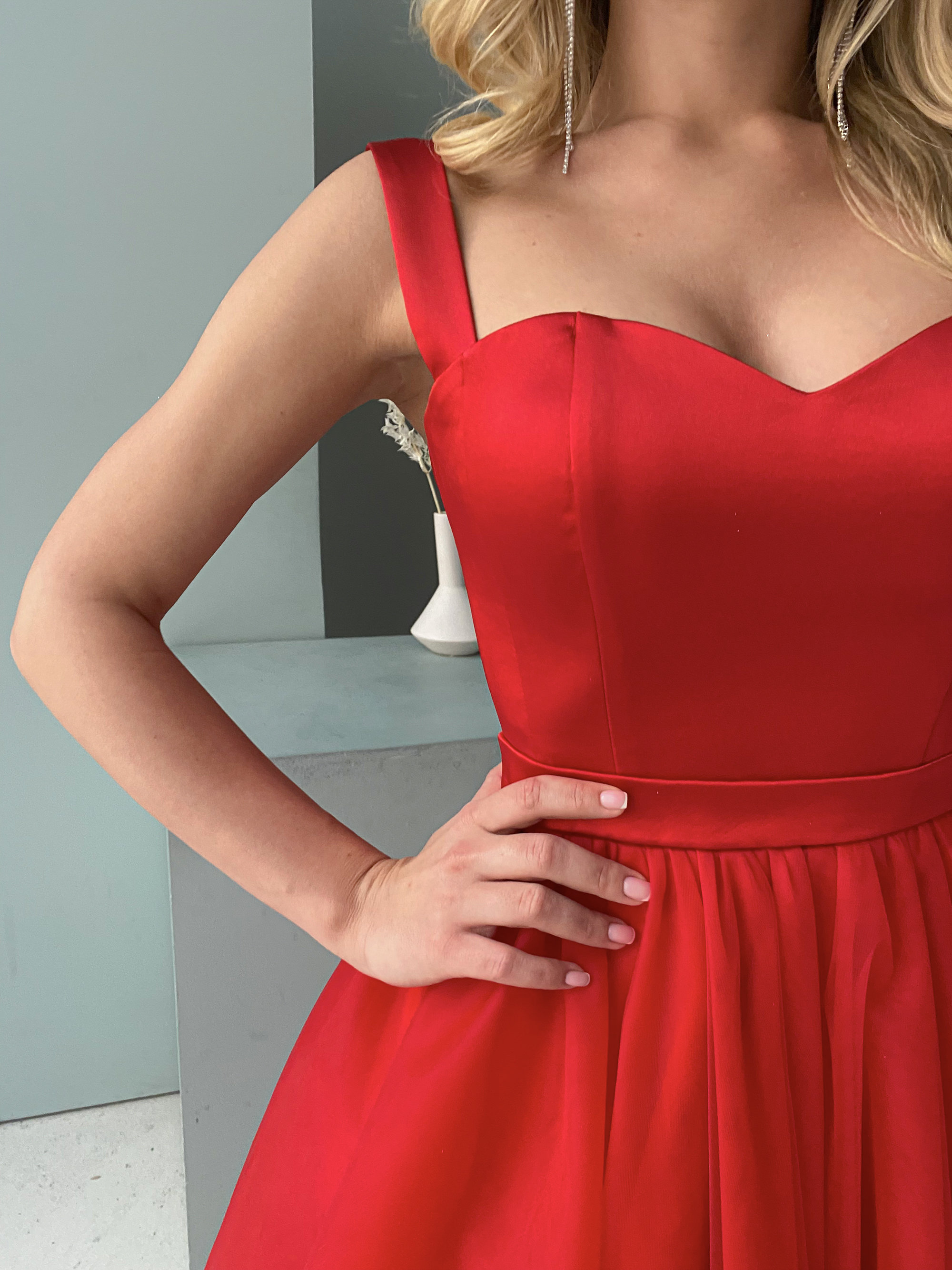 Short Red Evening Dress, Red Prom Dress, Cocktail Party Dress, Dress