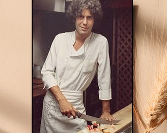 Anthony Bourdain Poster, Chef Black and White Wall Art, Vintage Print, Photography Prints, Museum Quality Photo Art Print, Kitchen Wall Art
