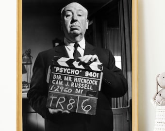 Psycho Movie Poster, Alfred Hitchcock,High Quality Wall Art, Classic Poster, Film Fan Collectibles, Home Decor, Custom Movie Poster