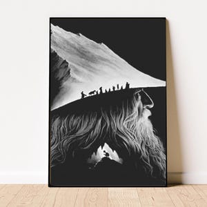 Poster del Signore degli Anelli, Compagnia dell'Anello, Gandalf, regalo del Signore degli Anelli, arredamento per la casa del Signore degli Anelli, poster del Signore degli Anelli, regalo del Signore degli Anelli, poster del film, poster del film