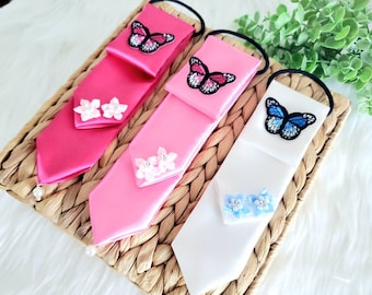 daenggi 댕기/ Acessórios de cabelo tradicionais coreanos/ Acessórios para hanbok coreano/ Elástico de cabelo tradicional coreano/ Feito à mão