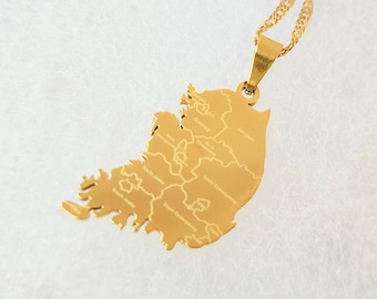 South Korea map necklace/ South Korea necklaces/ Korean patriotic necklaces