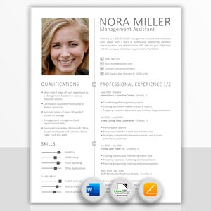 2 Pages Resume with Cover Letter + Cover Page | US Letter + A4 | Word + Open Office + Pages