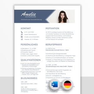Szablon aplikacji Word szaro-niebieski Szablon CV Szablon listu motywacyjnego Przykład arkusza okładkowego Szablony aplikacji List motywacyjny Krótki profil