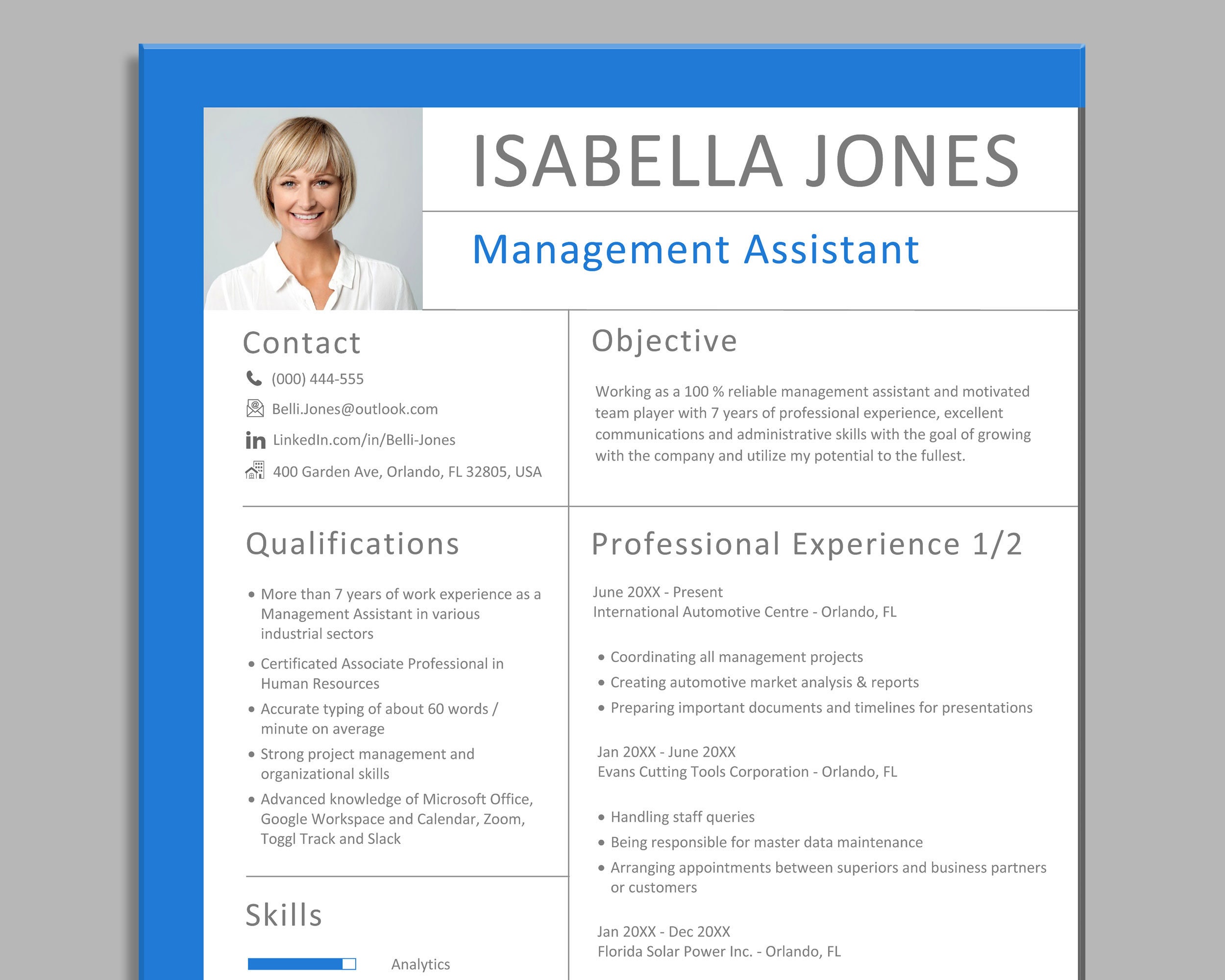 The free, professional CV on A4 paper is a two-page resume template that  has sections for personal informa…