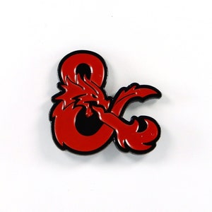 D&D Emaille Pin Anstecker &quot;&quot;Dragon Und&quot;&quot; Pin - Tolle Geschenkidee für Dungeonmasters und RPG Fans