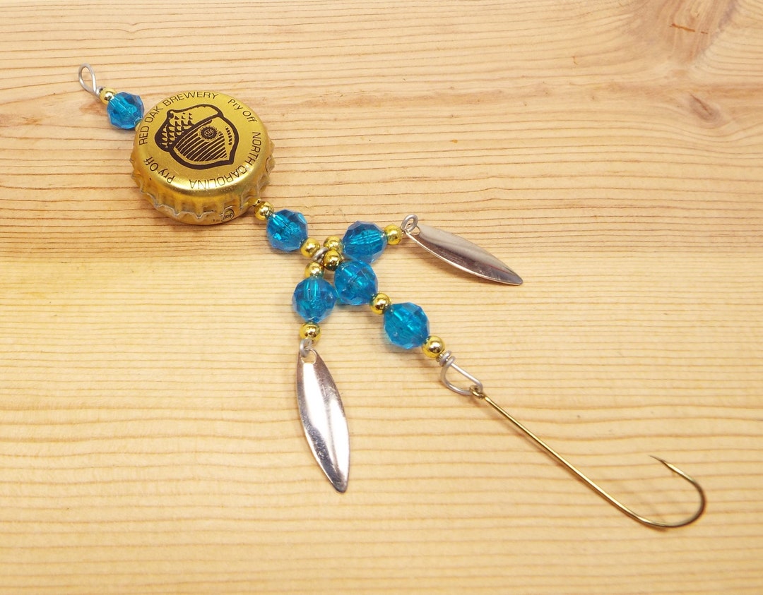 Bottle Cap Fishing Lure Crafts Gift Handcrafted Novelty Etsy