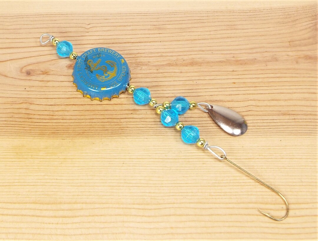 Bottle Cap Fishing Lure, Crafts, Gift, Handcrafted, Novelty Gift, Man Cave Decor, Collectibles