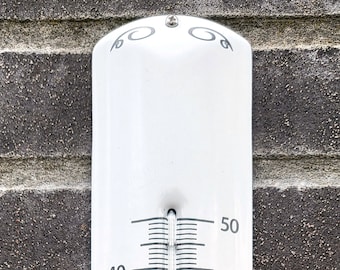 Außen Garten Thermometer Emaille 7x32cm