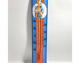 Emaille Thermomter Golf 13x65cm. Garten, Garage oder Herrenhöhle
