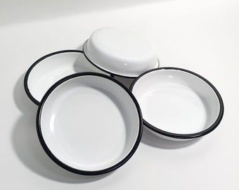 Enamel deep plates set of 4 pieces 21cm