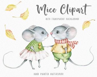 Wald Maus Clipart Süße Tier Clipart Kleine Maus Aquarell Niedliche Maus Clipart Mäuse WaldTiere Waldtiere Kinderzimmer Dekor PNG