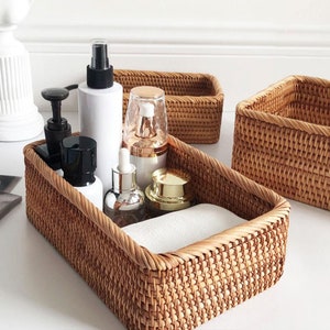 Luxury handmade rattan storage basket