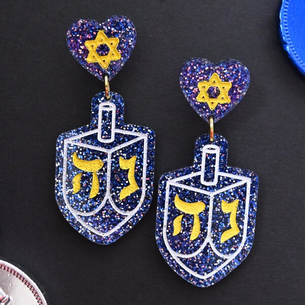 Hanukkah earrings