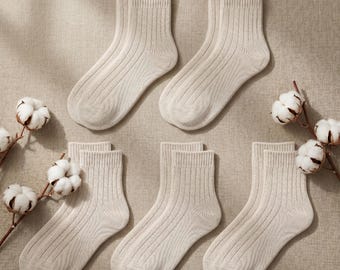 GoWith 97% Cotton Ankle Socks for Women and Men | Soft Breathable Pure Cotton Socks | Gift for Her | Christmas Gift | Model: 3010