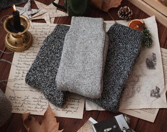 thumbnail interactive-video image 1 of Steven Men's Warm Merino Wool Socks – 3 Pairs, Mid Calf, Dress Style, Winter Weight 1 of 3