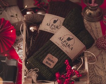 GoWith 1 Pair Alpaca Wool Hiking Boot Socks for Men & Women | Full Terry Interior Warm Cozy Crew Socks | Christmas Gift | Model: 6006