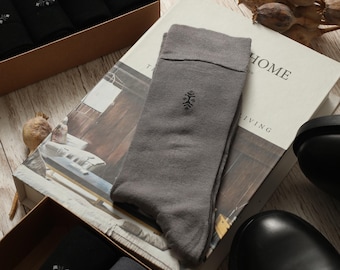 5 Pairs Bamboo Men's Dress Socks | Soft, Seamless Wedding Socks | GoWith 3558