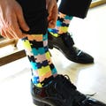 GoWith 5 Pairs Men's Bamboo Funny Colorful Dress Socks | Novelty Cozy Casual Crew Socks | Groomsmen Socks | Gift for Him | Model: 3563