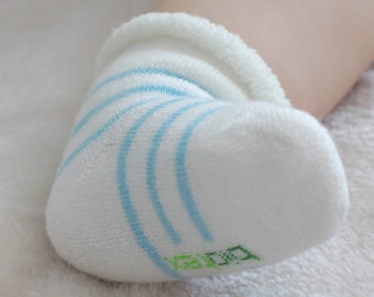 Biotex 3 Pairs Organic Cotton Baby Boy Socks | Cute Infant Newborn Booties | Baby Shower Gift | Baby Clothes | 0-12 Months | Model: 1552